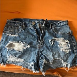 American Eagle Outfitters Ripped Blue Jean Shorts